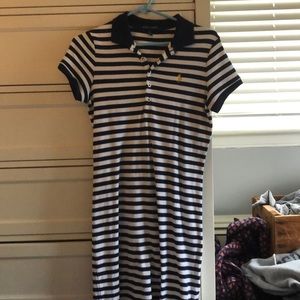 Striped blue/white Ralph Lauren polo dress